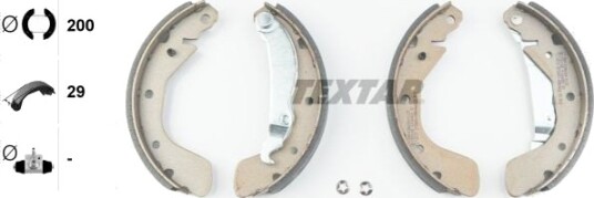 Bremsesko sett TEXTAR 91044800 Bremsesko sett TEXTAR 91044800
