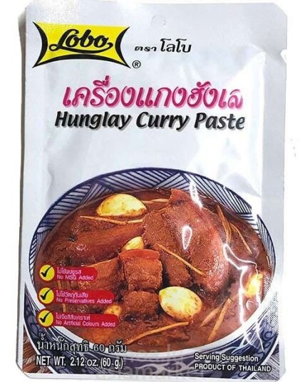 Lobo Hunglay Curry Paste 60 gram Thailand
