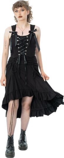 Poizen Industries   Goth Middellang kjole   Midnight Coven Kjole   XS til XXL   Damer   svart