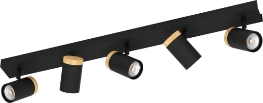 LED-spotlight Eglo Cartagena Svart/Tre 5 Lamper - 5 Lamper