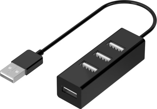 Sinox Pro Usb 2.0 4 Port. 0,15M. Sort