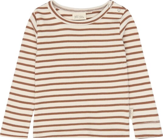 Petit Piao Genser PPSky Rawhide Striped Petit Piao 1 år (80) Genser Beige Brun