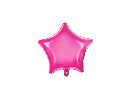 Folieballong stjerne rosa / transparent 45cm