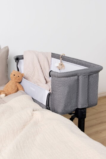Moweo RIVER Bedside Crib Mørkegrå