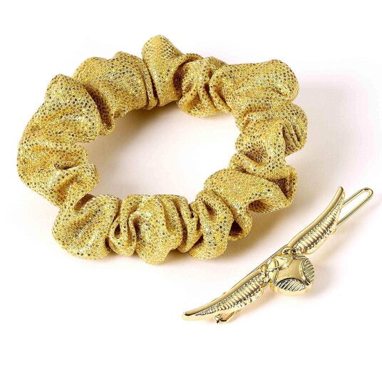 Harry Potter Hårstrikk Scrunchie og Hårspenne Golden Snitch 2-pk -  - Voksen - Polyester