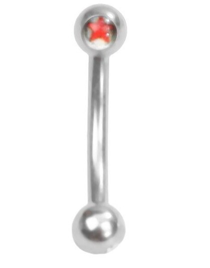 Utgått Red Star 1.2 x 8 mm Øyenbrynspiercing