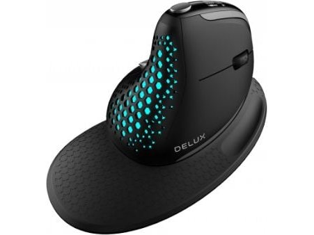 Delux M618xsd Bt+2.4G Rgb Trådløs Vertikal Mus Delux M618xsd Bt+2.4G Rgb Trådløs Vertikal Mus