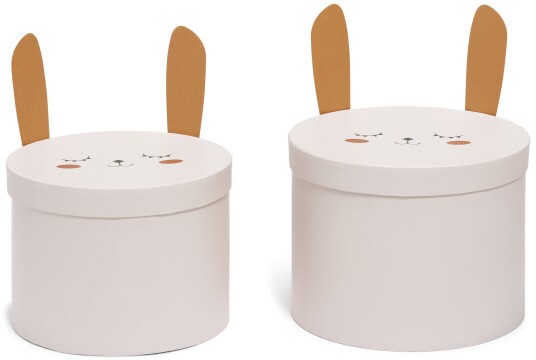 Alice &  Fox Oppbevaringsbokser 2-pack Kanin Rosa