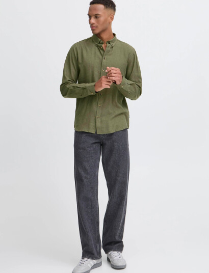 Blend Bhburley Shirt Noos - Khaki green - L