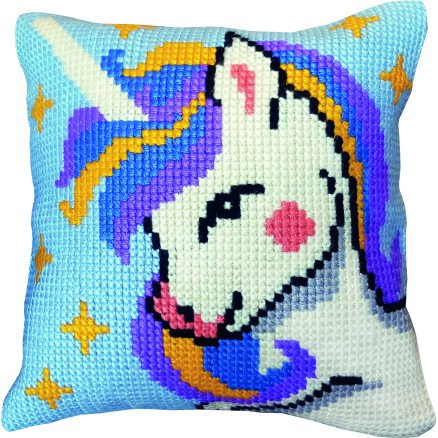 Permin Broderisett Unicorn stramaj m garn 35x35cm