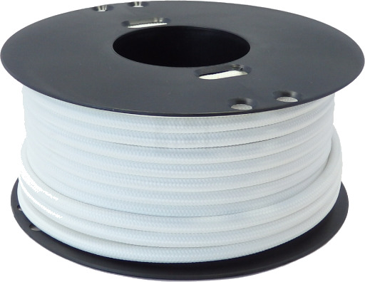 TBI Stoffledning 2x0,75mm² Hvit 25m 6232002249