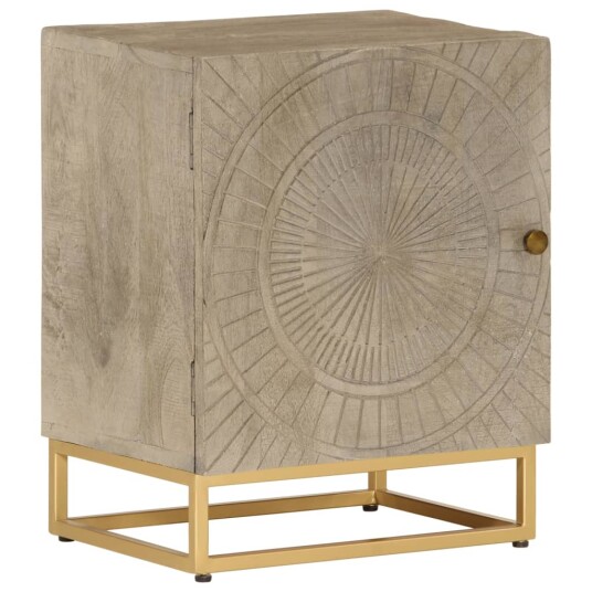  Nattbord 40x30x50 cm heltre mango og jern