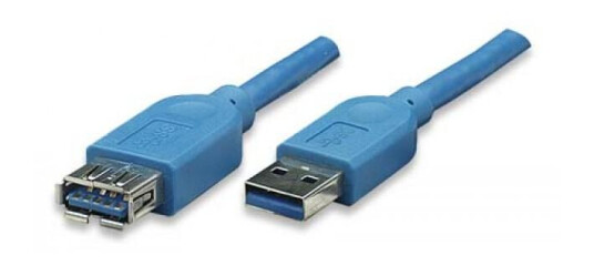 TECHLY USB3.0 Verlängerungskabel Stecker/Buchse TypA 3m blau TECHLY USB3.0 Verlängerungskabel Stecker/Buchse TypA 3m blau