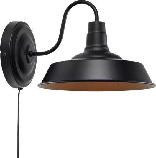 Grimsby Vegglampe  Sort