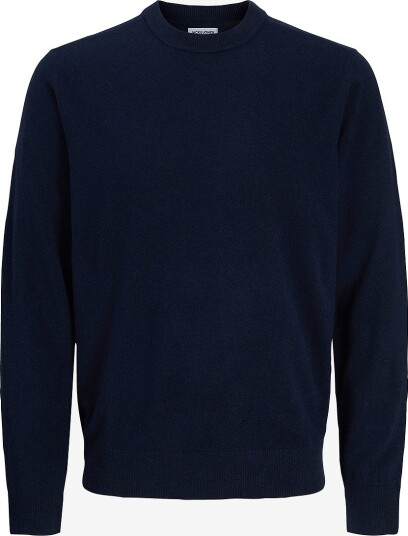 Jack & Jones   Genser Jjeperfect Wool Blend Knit Crew Nec   Blå