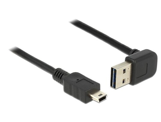 Delock EASY USB USB 2.0 Mini B/A 0.5m Svart Vinklet