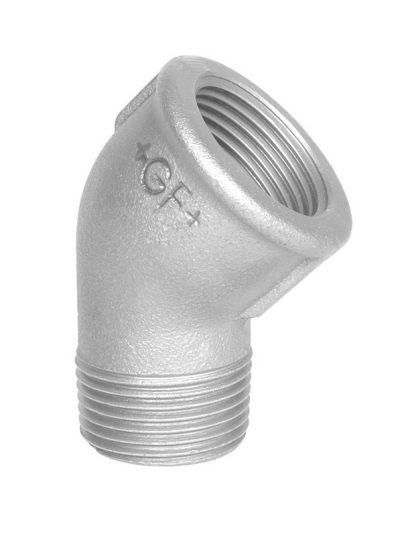 GF Galvanisert 45° Vinkel 1/2" Muffe/Nippel for Overvanns- og Drensrør GF Galvanisert 45° Vinkel 1/2" Muffe/Nippel for Overvanns- og Drensrør