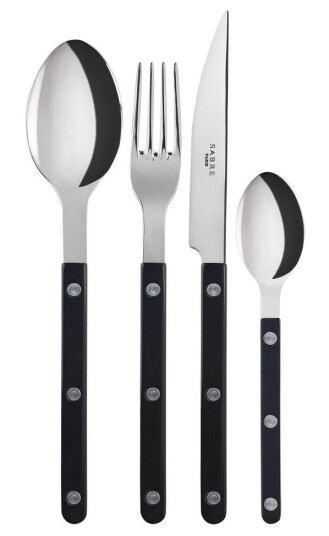 SABRE Paris Bistrot bestikk shiny 24 deler Black