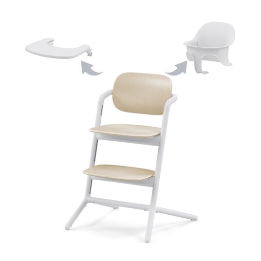 Cybex, Spisestol, Lemo Chair, 3i1 Pakke - Sand Hvit