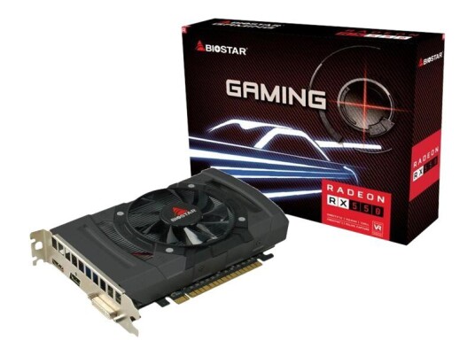 Biostar Radeon RX 550 4GB GDDR5 Grafikkort med HDMI og DisplayPort