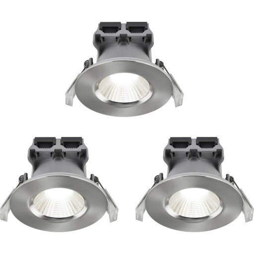Nordlux Fremont Bath downlight 4000K børstet stål 3 stk Nordlux Fremont Bath downlight 4000K børstet stål 3 stk