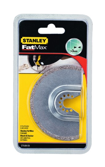 Stanley 92mm Halvrund Rasp for Multiverktøy til Rensing av Fugemasser Stanley 92mm Halvrund Rasp for Multiverktøy til Rensing av Fugemasser