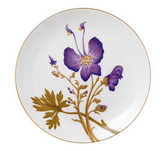 Royal Copenhagen Flora tallerken flat 27 cm pansy