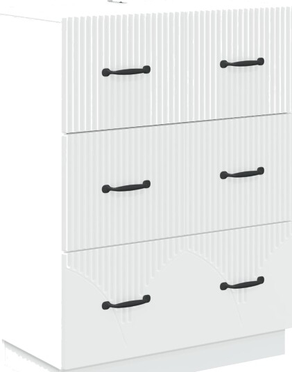 vidaXL Skuffeskap Hvit 66 x 34,5 x 87 cm Konstruert tre vidaXL Skuffeskap Hvit 66 x 34,5 x 87 cm Konstruert tre
