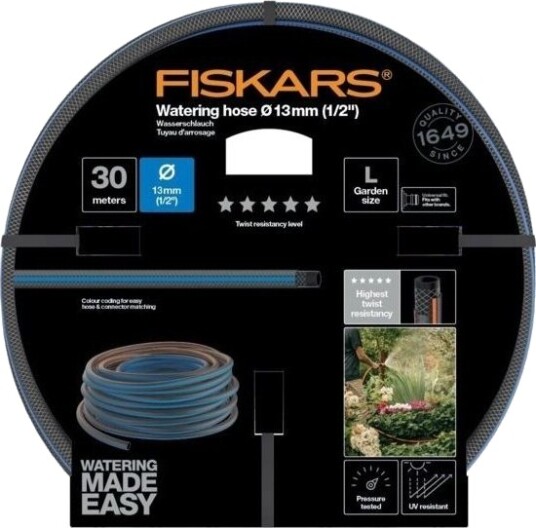 Fiskars Hageslange Q5 13 Mm 1/2” 30 M 1027108