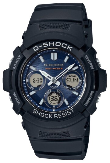 Casio Herreklokke AWG M100SB 2AER G shock Blå/Resinplast Ø46 mm