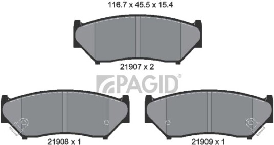 PAGID T3081N Bremseklosser