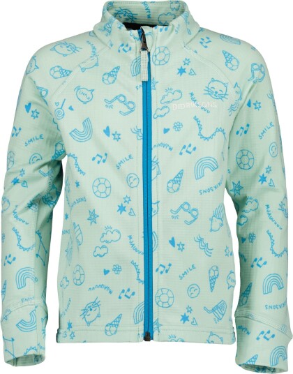 Didriksons Jadis Genser med Glidelås Doodle Pale Mint 110