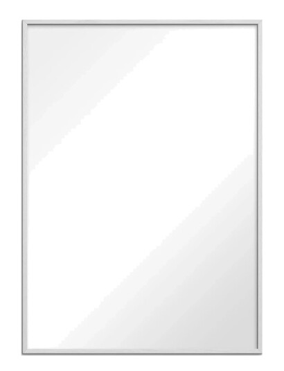Poster & Frame White Wood Mirror - White - 40X50CM