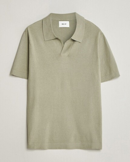 NN07 Ryan Cotton/Linen Polo Sage Green NN07 Ryan Cotton/Linen Polo Sage Green