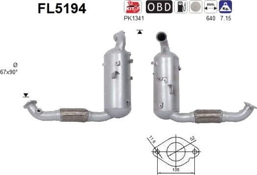 Partikkelfilter AS FL5194