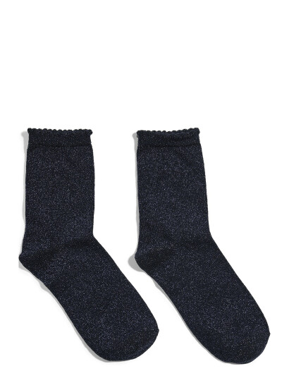 Pieces Pcsebby Glitter Long Socks Noos Bc - Blue - ONE SIZE