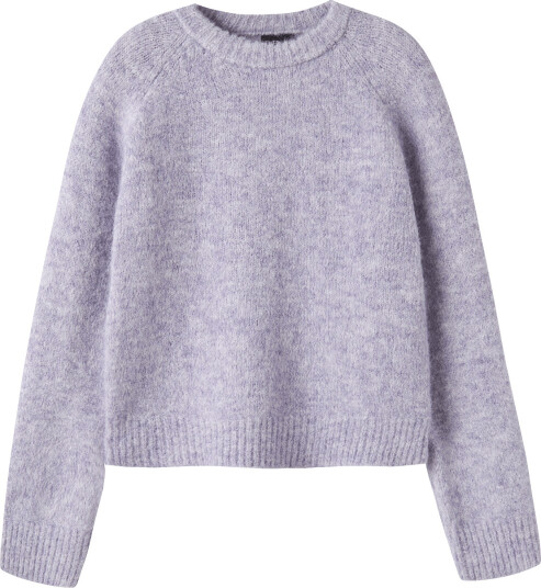 LMTD Nlfbullo Ls Short Knit Purple 134 140 LMTD Nlfbullo Ls Short Knit Purple 134 140