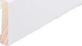 Rindalslist gulvlist furu type a rund klassisk hvit s0500 n 12x58x4400 mm