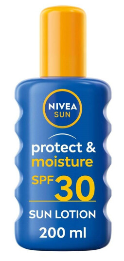 Nivea Protect & Moisture Solkrem Spray SPF30 200 ml - Vannbestandig, Fuktighetsgivende