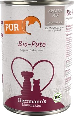 Herrmanns Våtfôr Herrmann'S Pure Meat Økologisk Økologisk Kalkun 6 X 400 G