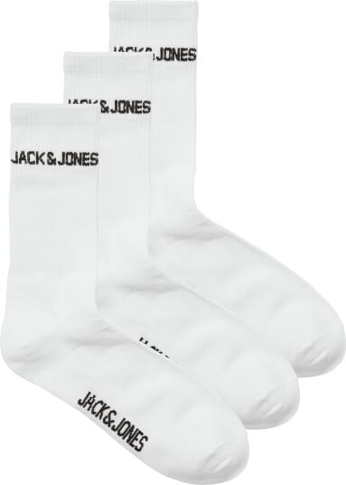 Jack & Jones Jacmelvin Tennis Sock 3 Pack Noos White ONE SIZE