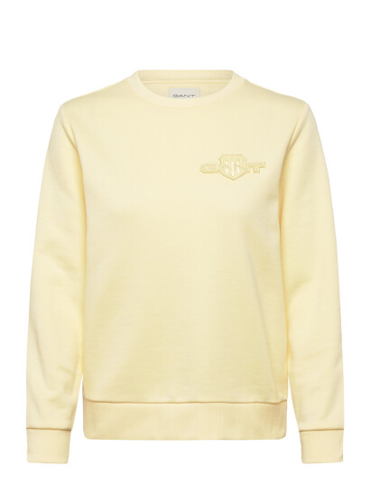 GANT Reg Tonal Shield C Neck Sweat   Yellow   XXL