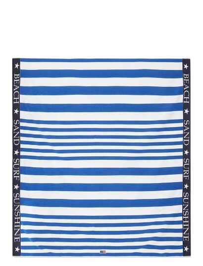 Lexington Striped Cotton Terry Family Beach Towel Blue Home BLUE/WHITE 200X180