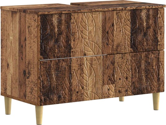 vidaXL Baderomsvaskeskap DELFT Gammelt tre 82 x 41 x 59 cm