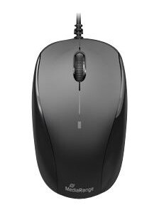 Mediarange Mros213 - Mus - Optisk - 3 Knapper - Kabling - Usb 2.0 - Sort