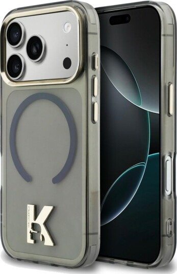 Karl Lagerfeld MagSafe Mobildeksel til iPhone 17 Pro med K Head Logo - Svart