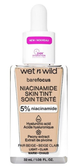 Wet N Wild Bare Focus Niacinamide Skin Tint 32ml  Fair Beige