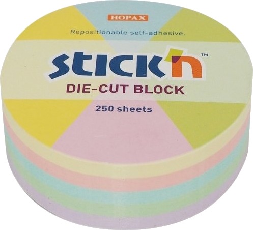 Noteskub 67X67 250 Blad Runde Assorterat Pastel Noteskub 67X67 250 Blad Runde Assorterat Pastel