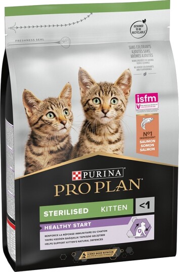 Pro Plan Tørrfôr Purina Pienso Para Gatos En Oferta 9 + ¡Gratis Sterilised Kitten Healthy Start Salmón 12 kg 3 kg