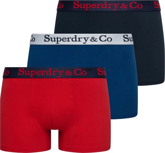 Superdry Sdry & Co Trunk Triple Pack NAVY/BLUE/RED XL Superdry Sdry & Co Trunk Triple Pack NAVY/BLUE/RED XL